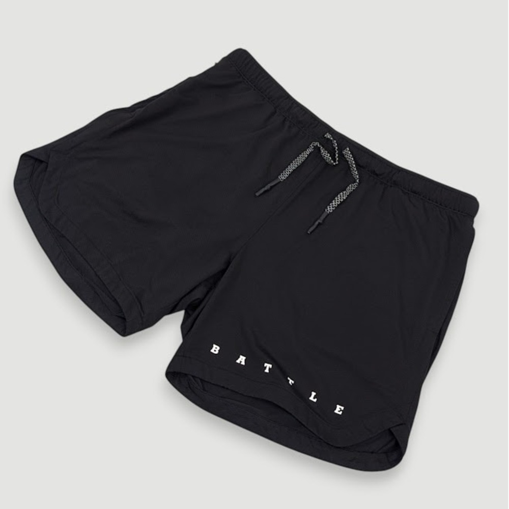 Battle Sports Fly Shorts 2.0 Mens‎ Large 5.5" Inseam Black Lined Athletic